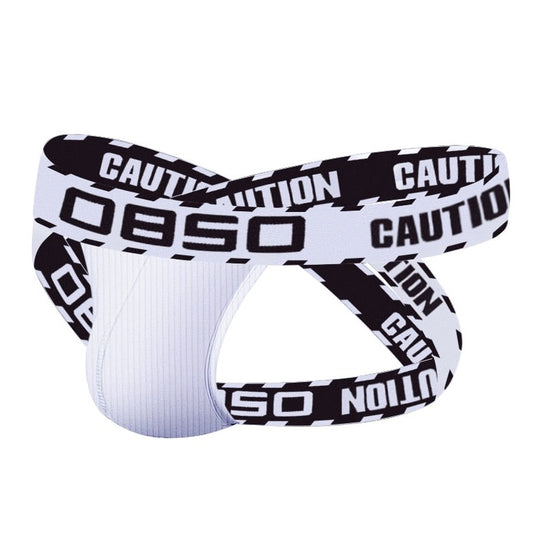White OBSO Men's G-String Jockstrap Underwear - pridevoyageshop.com - gay men’s underwear and swimwear