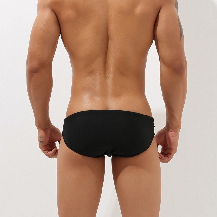 sexy gay man in black Gay Swimwear | SEOBEAN Cut Out Swim Briefs- pridevoyageshop.com - gay men’s underwear and swimwear