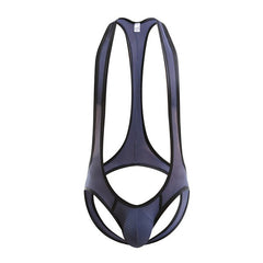 gray Gay Singlet and Bodysuit | Men's Pouch Mesh Jockstrap Singlet - Men's Singlets, Bodysuits, Leotard & Unitard - pridevoyageshop.com