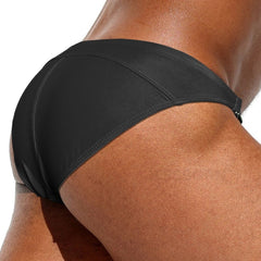 sexy gay man in black Gay Swimwear | Gay Men's Double Clipper Swim Briefs- pridevoyageshop.com - gay men’s underwear and swimwear
