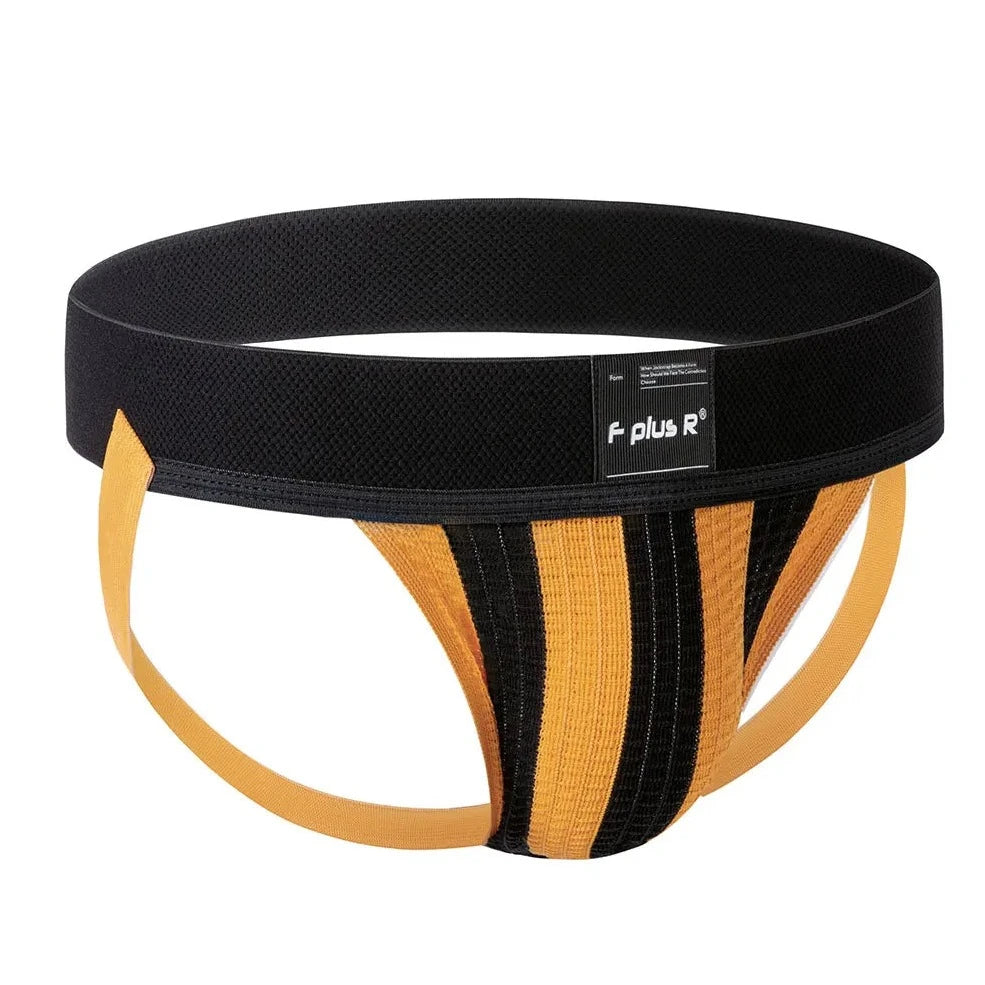 orange Athletic Stripe Jockstraps - pridevoyageshop.com - gay men’s underwear and swimwear