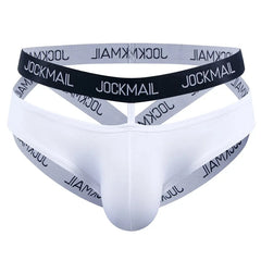 white Jockmail Bondage Jockstrap - pridevoyageshop.com - gay men’s underwear and swimwear