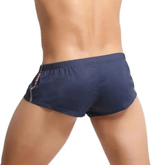 a hot gay man in dark blue SEOBEAN Lounge Boxer Shorts - pridevoyageshop.com - gay men’s underwear and swimwear