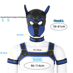 Gay Men Neoprene Puppy Hood Set for Kinks and Fetishes - pridevoyageshop.com - gay men’s bodystocking, lingerie, fishnet and fetish wear