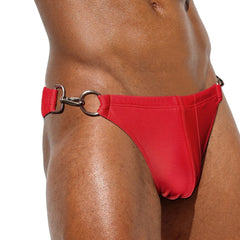 sexy gay man in red Gay Swimwear | Gay Men's Double Clipper Swim Briefs- pridevoyageshop.com - gay men’s underwear and swimwear