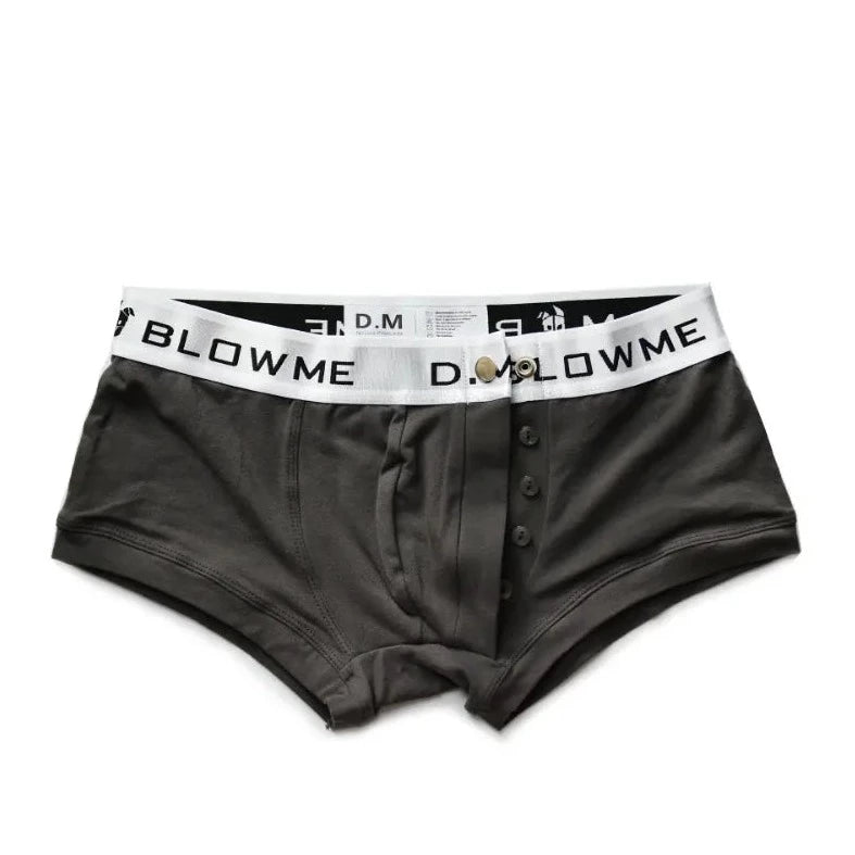 gray DM Men's Blow Me Boxer Briefs - pridevoyageshop.com - gay men’s underwear and swimwear