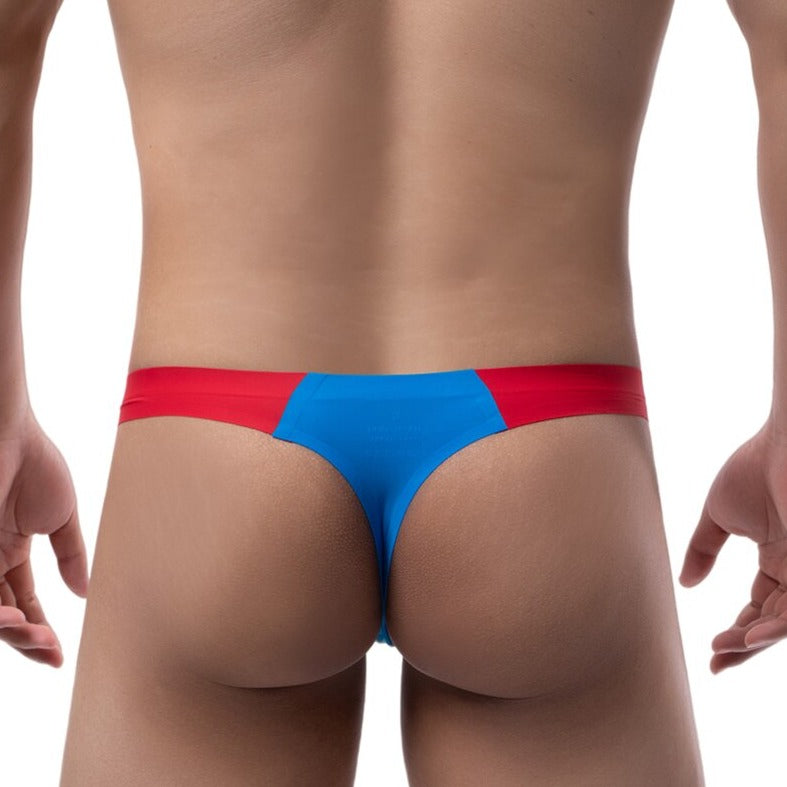 blue and red Ultra-Thin Seamless Low-Rise Thongs | Gay Men Underwear- pridevoyageshop.com - gay men’s underwear and swimwear