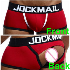 Jockmail red backless trunks