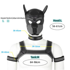 Gay Men Neoprene Puppy Hood Set for Kinks and Fetishes - pridevoyageshop.com - gay men’s bodystocking, lingerie, fishnet and fetish wear