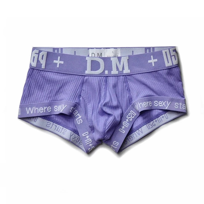 Lavender DM Men's Numbers Boxer Briefs - pridevoyageshop.com - gay men’s underwear and swimwear