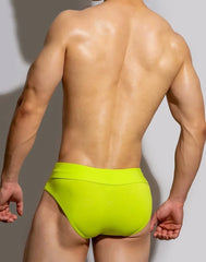 a hot gay man in green DM Gay Men's Hello Briefs - pridevoyageshop.com - gay men’s underwear and swimwear