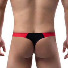black and red Ultra-Thin Seamless Low-Rise Thongs | Gay Men Underwear- pridevoyageshop.com - gay men’s underwear and swimwear