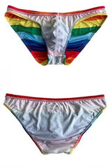 details of Gay Swimwear | DESMIIT LGBT Rainbow Swim Briefs- pridevoyageshop.com - gay men’s underwear and swimwear