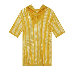 yellow Men's Striped Hoodie Mesh Suit - pridevoyageshop.com - gay men’s underwear and swimwear