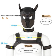 Gay Men Neoprene Puppy Hood Set for Kinks and Fetishes - pridevoyageshop.com - gay men’s bodystocking, lingerie, fishnet and fetish wear