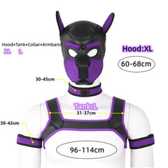 Gay Men Neoprene Puppy Hood Set for Kinks and Fetishes - pridevoyageshop.com - gay men’s bodystocking, lingerie, fishnet and fetish wear