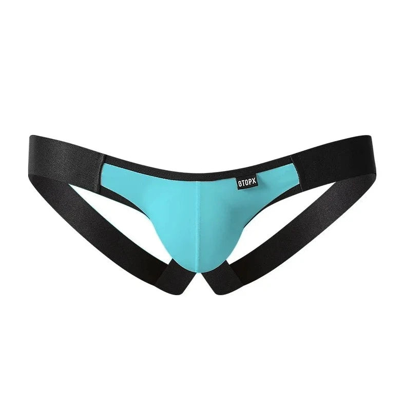 sky blue The Bad Ass Splitter Jockstrap - pridevoyageshop.com - gay men’s underwear and swimwear