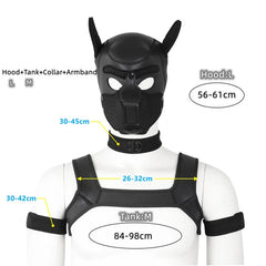 Gay Men Neoprene Puppy Hood Set for Kinks and Fetishes - pridevoyageshop.com - gay men’s bodystocking, lingerie, fishnet and fetish wear