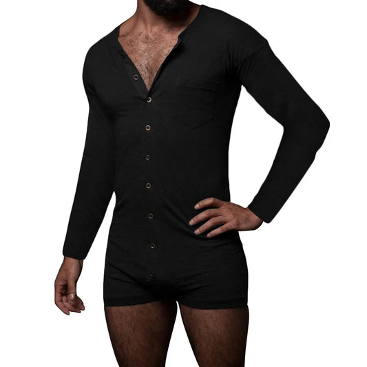 Leave It Open Long-Sleeve Onesie Pajamas for Gay Men