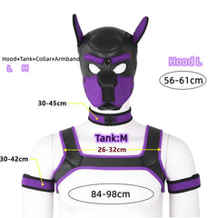 Gay Men Neoprene Puppy Hood Set for Kinks and Fetishes - pridevoyageshop.com - gay men’s bodystocking, lingerie, fishnet and fetish wear