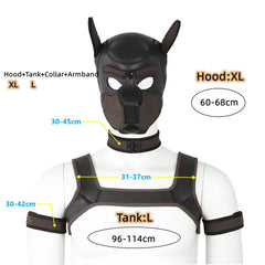 Gay Men Neoprene Puppy Hood Set for Kinks and Fetishes - pridevoyageshop.com - gay men’s bodystocking, lingerie, fishnet and fetish wear