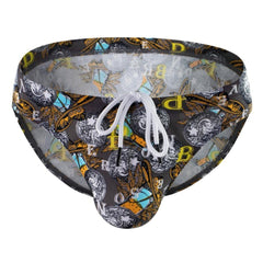 Brown BRAVE PERSON Men's Bikini Underwear: Swim Briefs with Pouch - pridevoyageshop.com - gay men’s underwear and swimwear