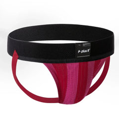 Fuchsia Athletic Stripe Jockstraps - pridevoyageshop.com - gay men’s underwear and swimwear