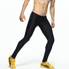 sexy gay man in black Gay Leggings | Men's Bold Metallic Leggings - pridevoyageshop.com - gay men’s underwear and activewear