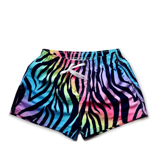 Rainbow Zebra DM Wild Summer Shorts - pridevoyageshop.com - gay men’s underwear and swimwear