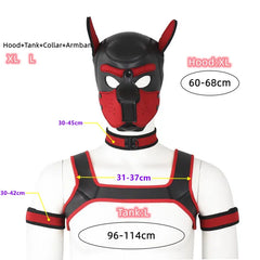 Gay Men Neoprene Puppy Hood Set for Kinks and Fetishes - pridevoyageshop.com - gay men’s bodystocking, lingerie, fishnet and fetish wear