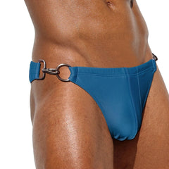 sexy gay man in blue Gay Swimwear | Gay Men's Double Clipper Swim Briefs- pridevoyageshop.com - gay men’s underwear and swimwear