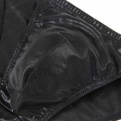 details of black Metallic Stage Star Sleeveless Crop Top & Briefs | Gay Clubwear - pridevoyageshop.com - gay crop tops, gay casual clothes and gay clothes store