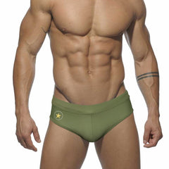sexy gay man in green Gay Swimwear | Men's Military Swim Briefs- pridevoyageshop.com - gay men’s underwear and swimwear