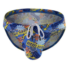 Blue BRAVE PERSON Men's Bikini Underwear: Swim Briefs with Pouch - pridevoyageshop.com - gay men’s underwear and swimwear