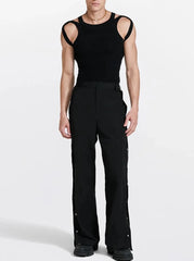 a sexy gay man in black Men's Chic Strap Tank - pridevoyageshop.com - gay crop tops, gay casual clothes and gay clothes store