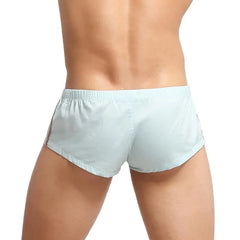 a hot gay man in light blue SEOBEAN Lounge Boxer Shorts - pridevoyageshop.com - gay men’s underwear and swimwear