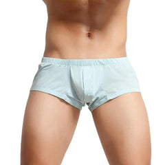 a hot gay man in light blue SEOBEAN Lounge Boxer Shorts - pridevoyageshop.com - gay men’s underwear and swimwear