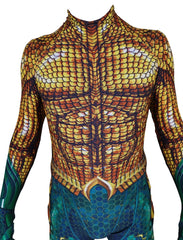 front details of SuperHero Bodysuit: Aquaman Costume for Erotic Gay Cosplay- pridevoyageshop.com - gay men’s harness, lingerie and fetish wear