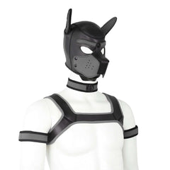 gray Gay Men Neoprene Puppy Hood Set for Kinks and Fetishes - pridevoyageshop.com - gay men’s bodystocking, lingerie, fishnet and fetish wear