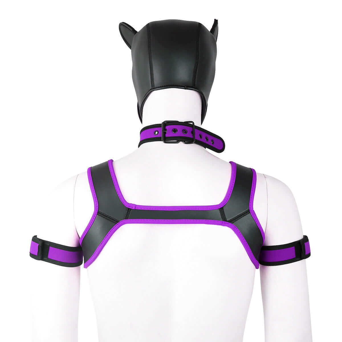 purple Gay Men Neoprene Puppy Hood Set for Kinks and Fetishes - pridevoyageshop.com - gay men’s bodystocking, lingerie, fishnet and fetish wear