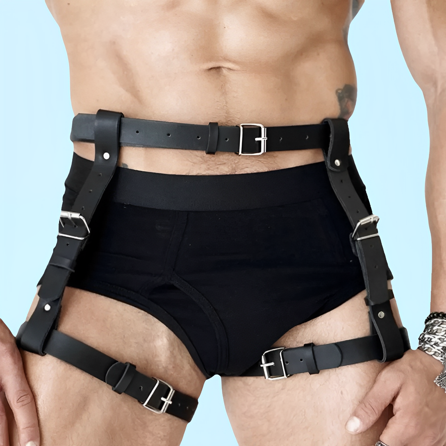 Men’s Forge Double‑Belt Leg Harness - PrideVoyage