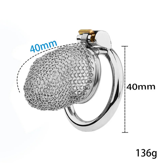 S size ChainMail Cock Cage from Pridevoyageshop