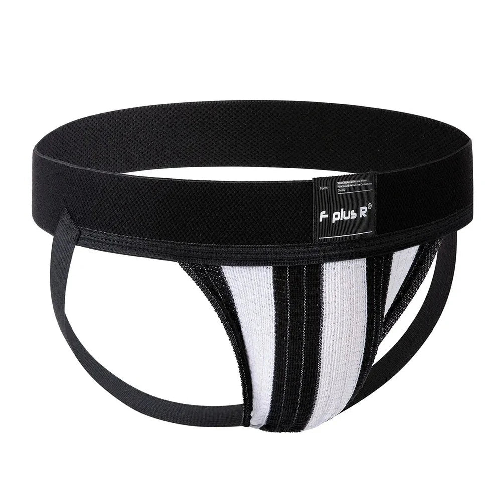 black Athletic Stripe Jockstraps - pridevoyageshop.com - gay men’s underwear and swimwear