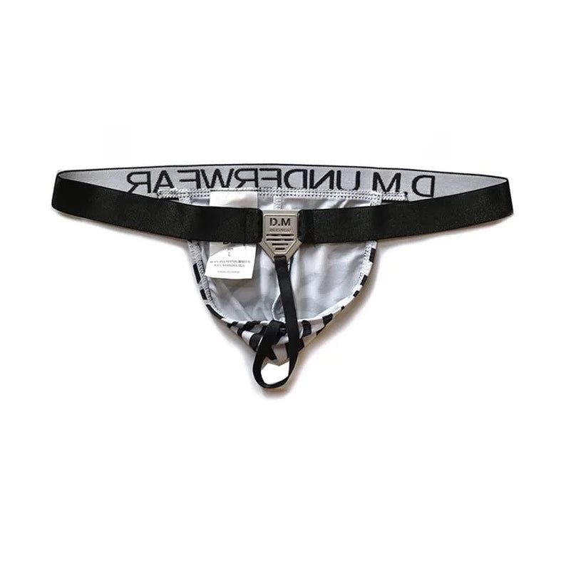 Black Zebra DM Gay Men's Animal Print Thong - pridevoyageshop.com - gay men’s underwear and swimwear