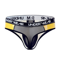 yellow DM Kinky Mesh Secret Thongs | Gay Men Underwear- pridevoyageshop.com - gay men’s underwear and swimwear