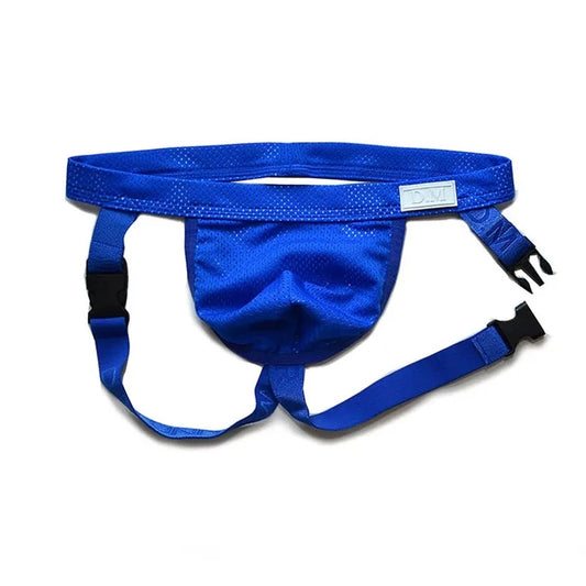 blue DM Men's Clipper Mesh Jockstrap - pridevoyageshop.com - gay men’s underwear and swimwear