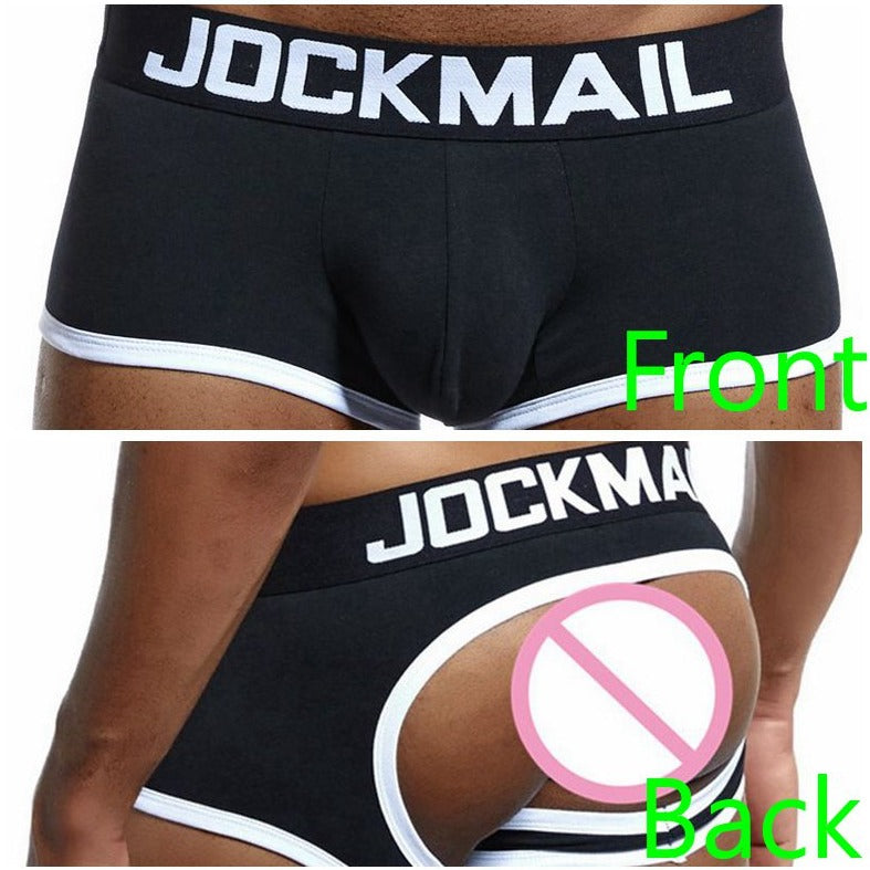Jockmail black backless trunks