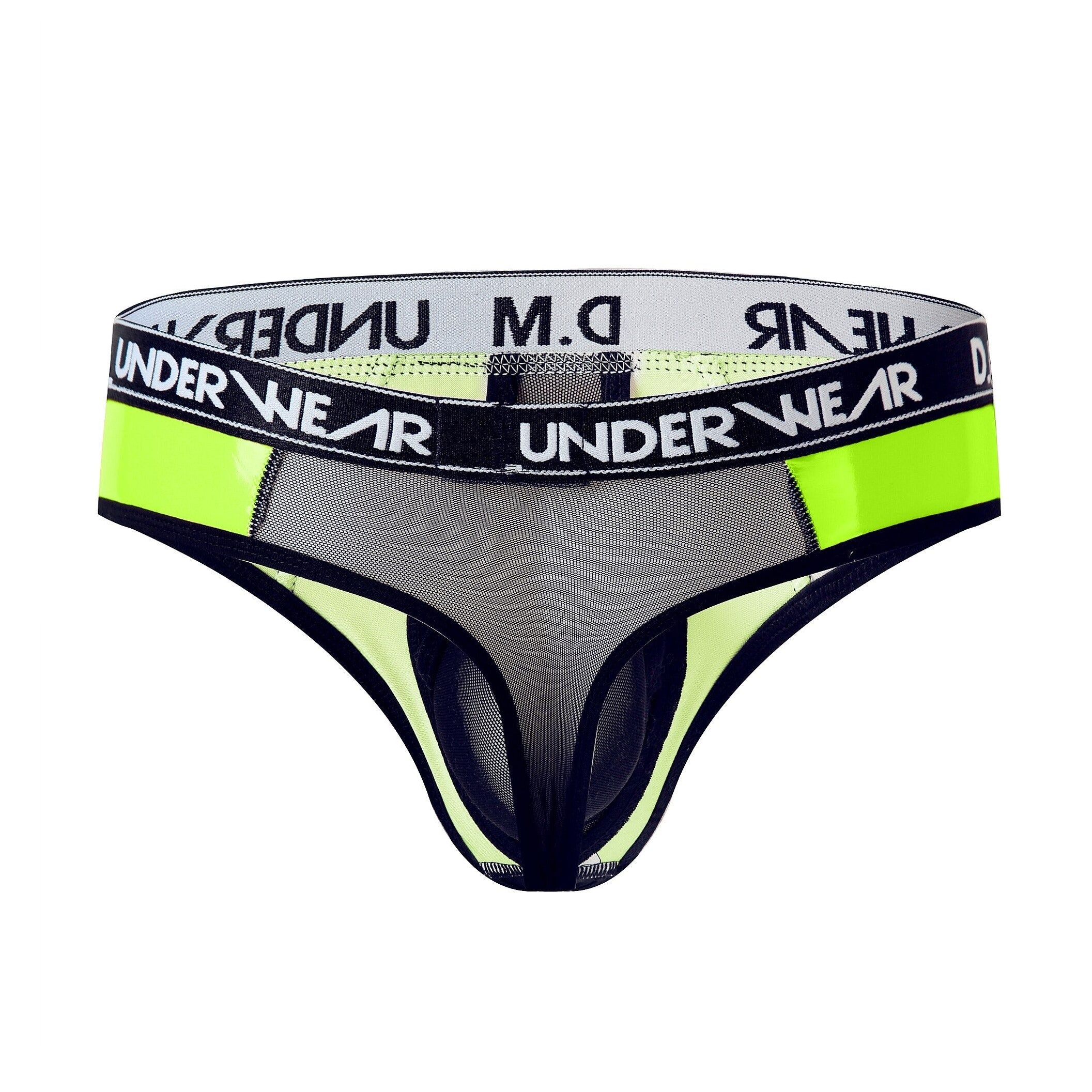 green DM Kinky Mesh Secret Thongs | Gay Men Underwear- pridevoyageshop.com - gay men’s underwear and swimwear
