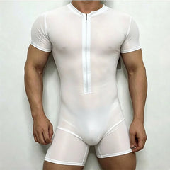 Pull It Down Deep-V Bodysuit for Gay Men