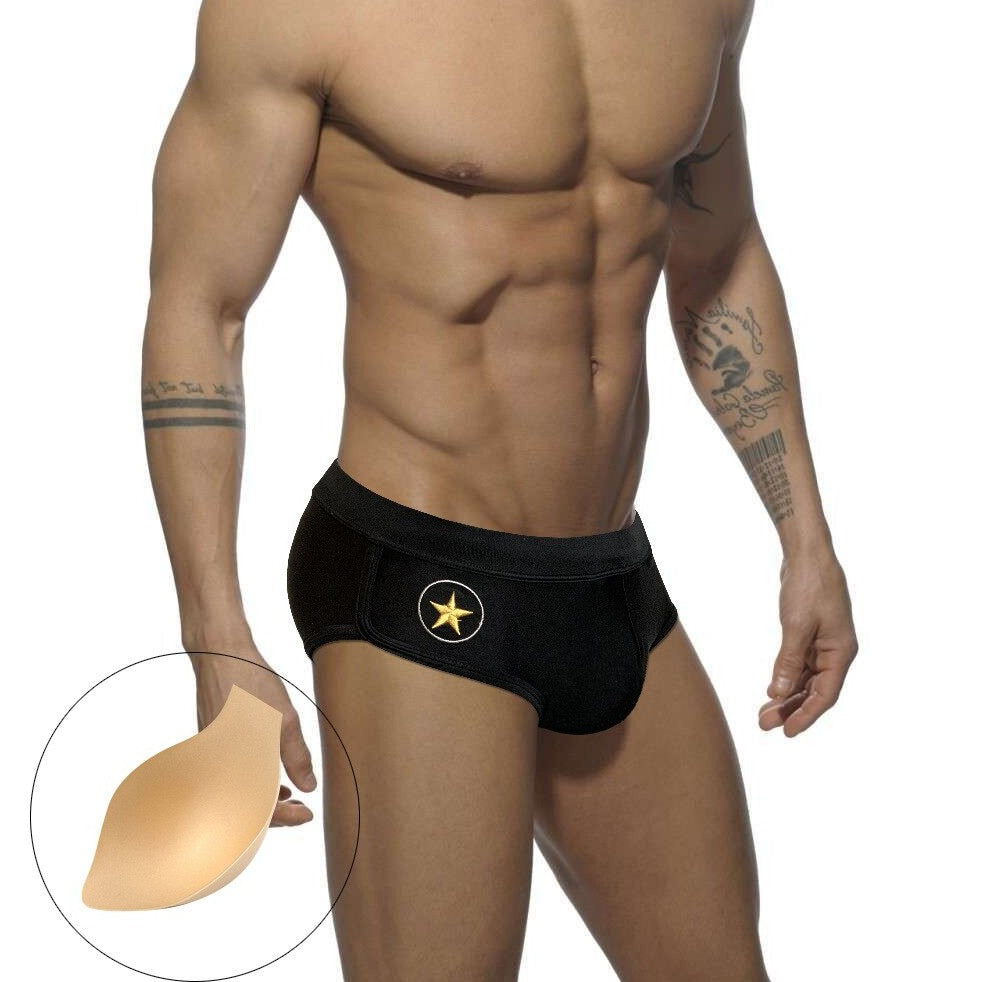 sexy gay man in black Gay Swimwear | Men's Military Swim Briefs- pridevoyageshop.com - gay men’s underwear and swimwear